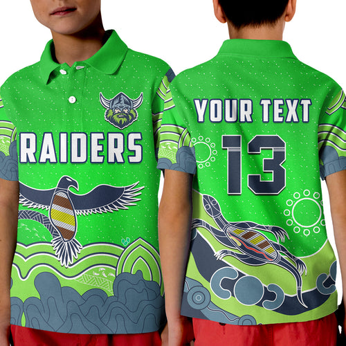 custom-personalised-raiders-indigenous-polo-shirt-kid-canberra-the-milk-custom-text-and-number