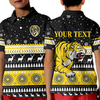 custom-personalised-tigers-christmas-polo-shirt-kid-indigenous-richmond-football