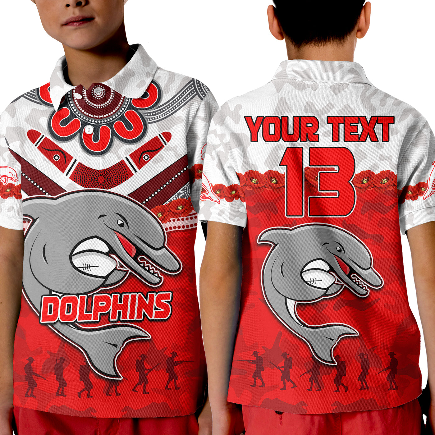 custom-text-and-number-dolphins-rugby-polo-shirt-anzac-day-poppy-aboriginal