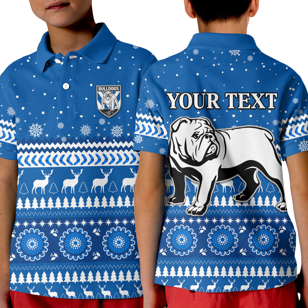 custom-personalised-bulldogs-polo-shirt-kid-christmas-canterbury-bankstown