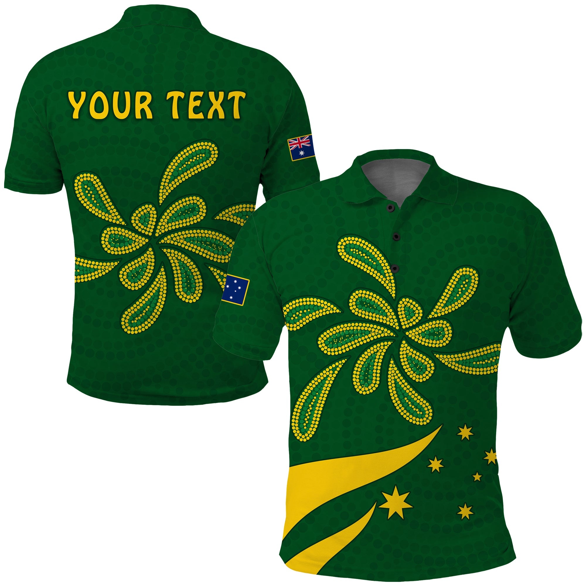custom-personalised-green-and-gold-polo-shirt-australia-national-colours-lt13