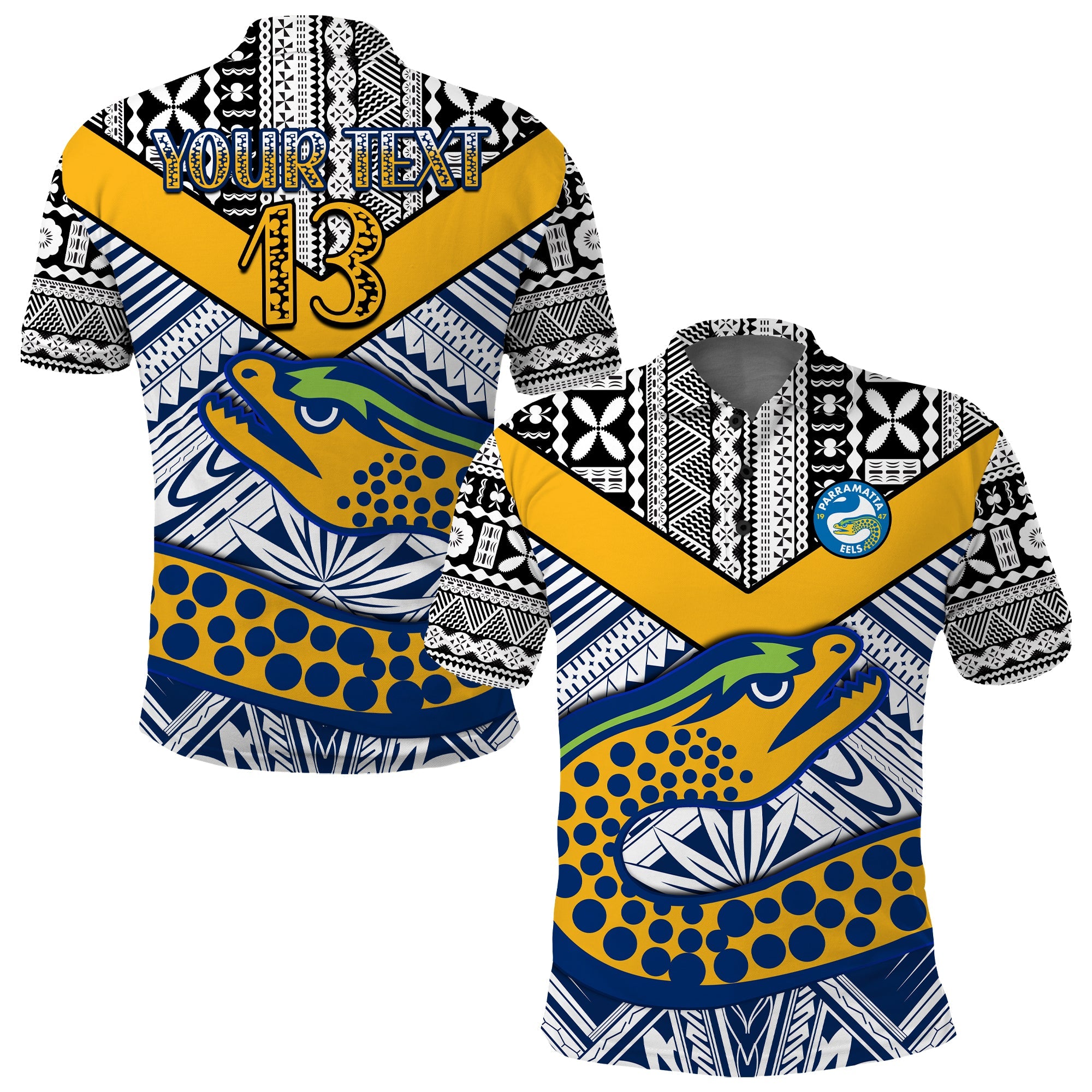 custom-text-and-number-eels-rugby-polo-shirt-polynesian-tapa-pattern-premiers