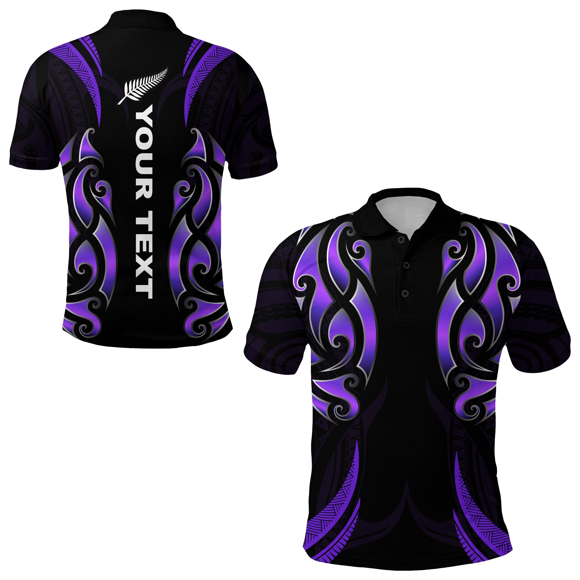 custom-personalised-new-zealand-maori-polo-shirt-simple-love-purple