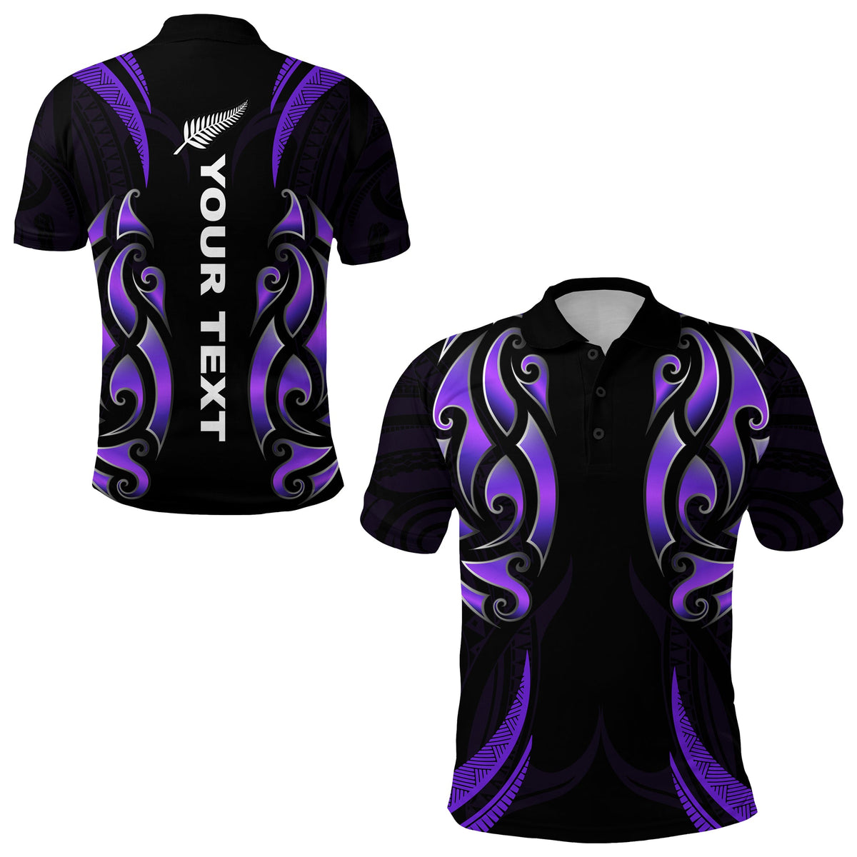 custom-personalised-new-zealand-maori-polo-shirt-simple-love-purple