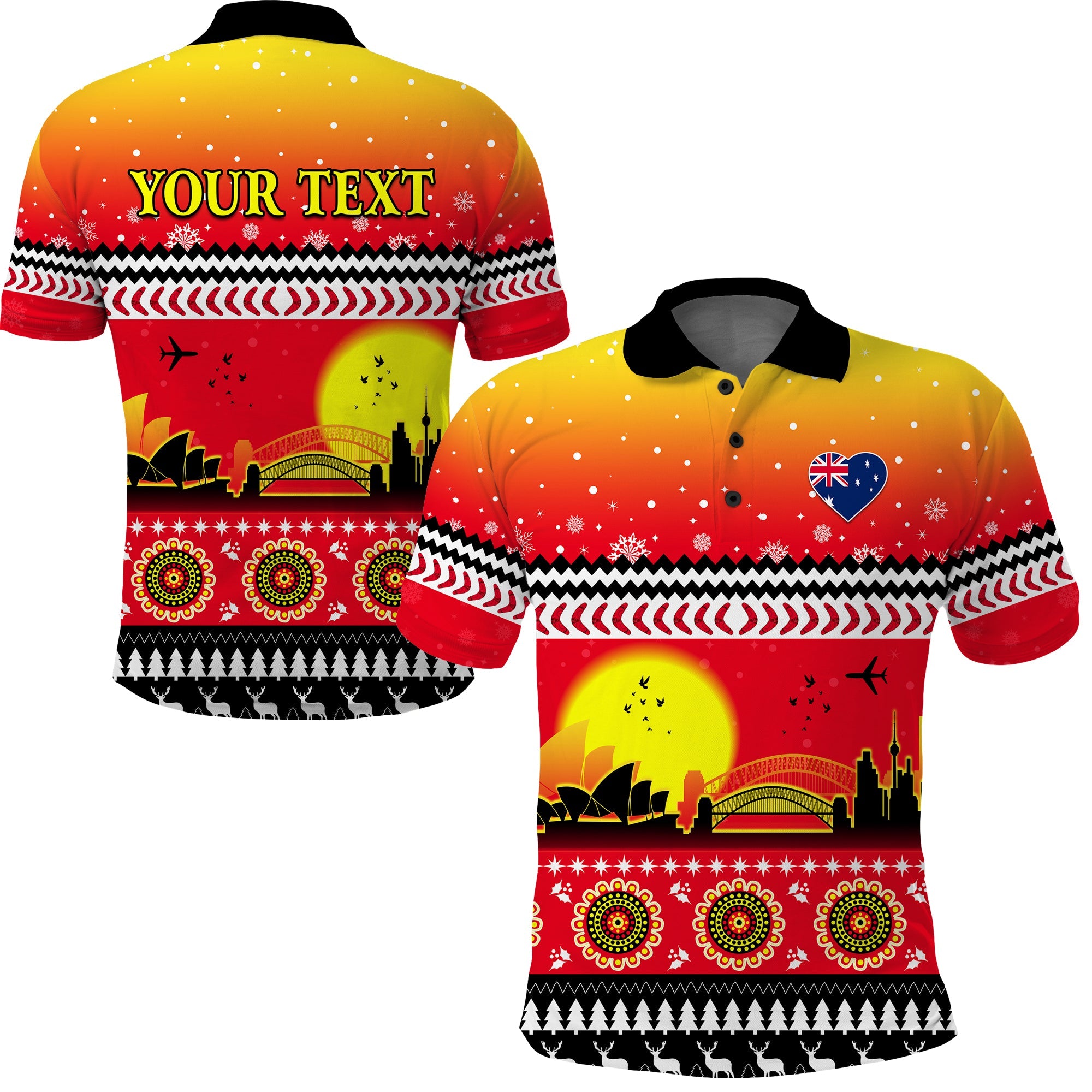 custom-personalised-australia-christmas-polo-shirt-proud-sydney-opera-house