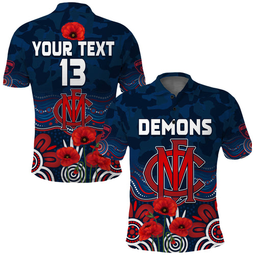 custom-text-and-number-demons-anzac-2022-polo-shirt-melbourne-football-aboriginal-poppy