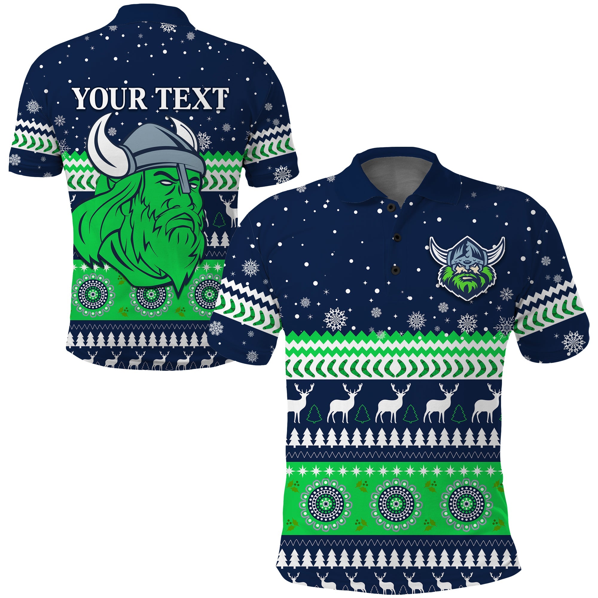 custom-personalised-raiders-polo-shirt-canberra-merry-christmas-the-milk