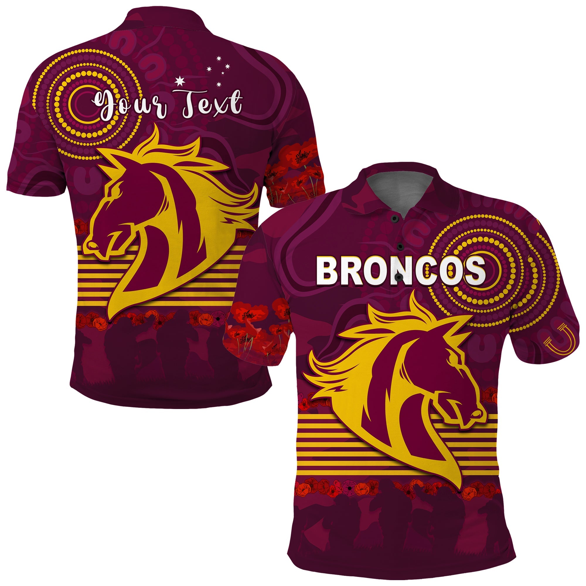 custom-personalised-broncos-anzac-day-polo-shirt-aboriginal-lest-we-forget-ver01