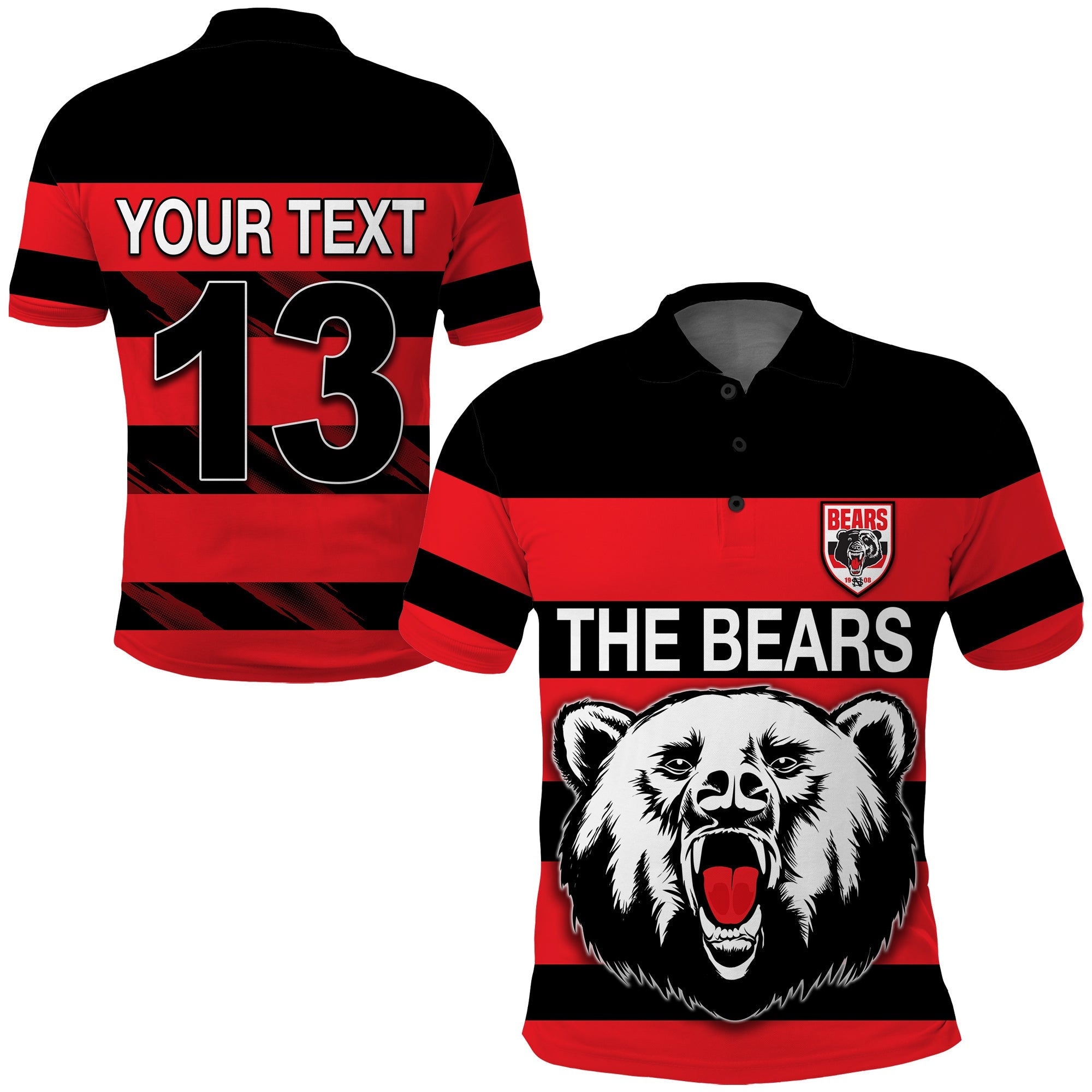 custom-personalised-the-bears-polo-shirt-north-sydney-bears-strong-comeback-custom-text-and-number