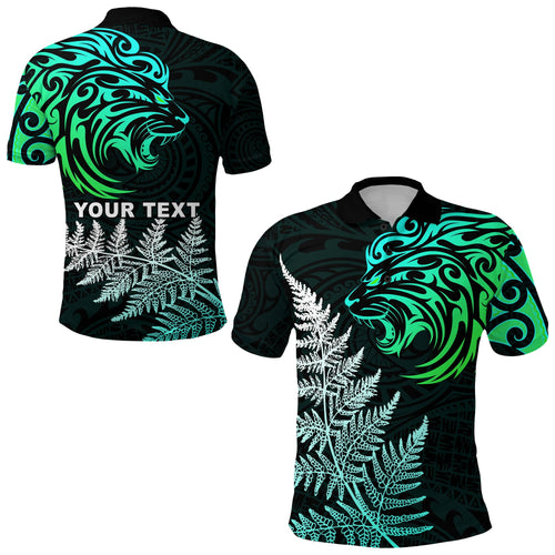 custom-personalised-lion-maori-polo-shirt-aotearoa-mix-silver-fern-version-blue
