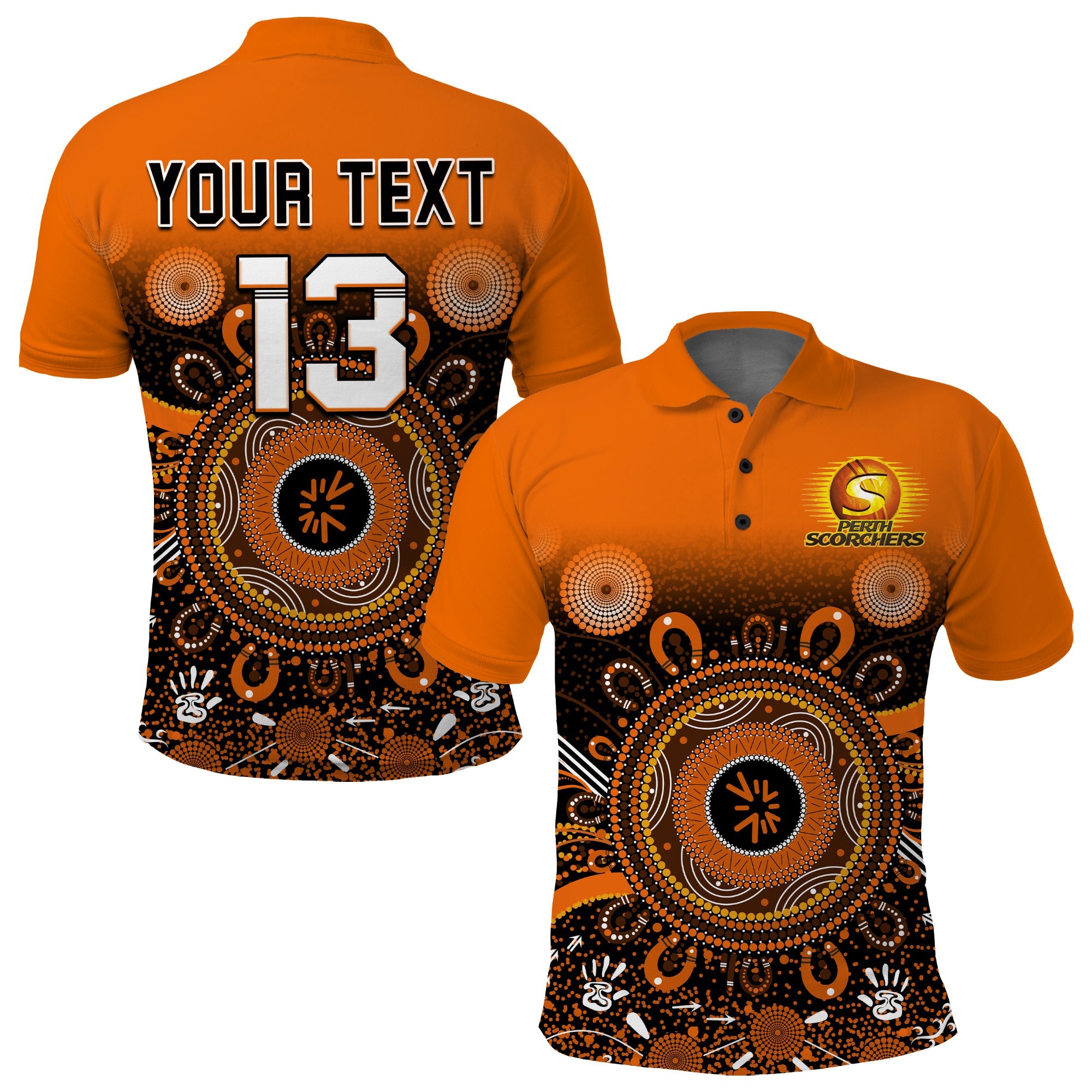 custom-text-and-number-perth-scorchers-polo-shirt-aboriginal-sunshine