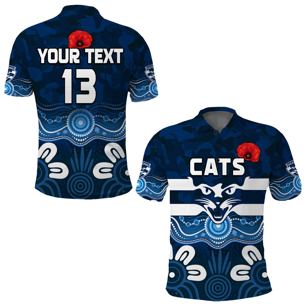 custom-text-and-number-cats-anzac-2022-polo-shirt-geelong-football-aboriginal-poppy