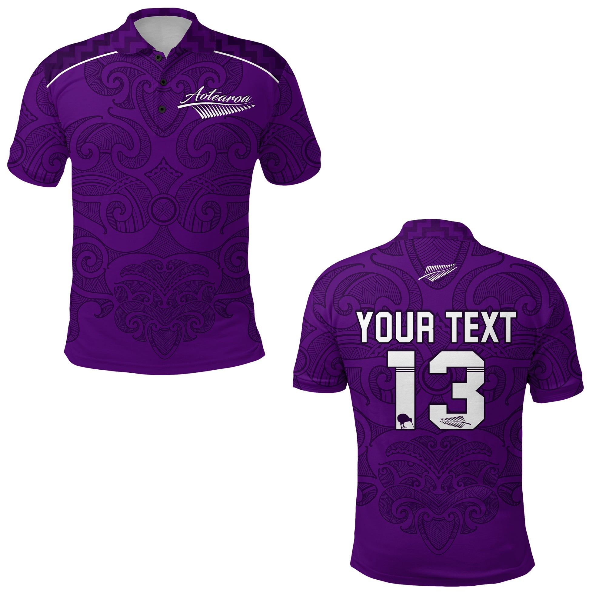 custom-personalised-maori-2021-polo-shirt-purple-aotearoa-tattoo-custom-text-and-number