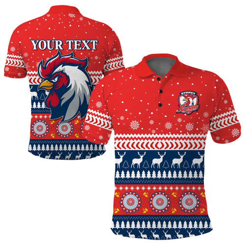 custom-personalised-roosters-polo-shirt-merry-christmas-sydney
