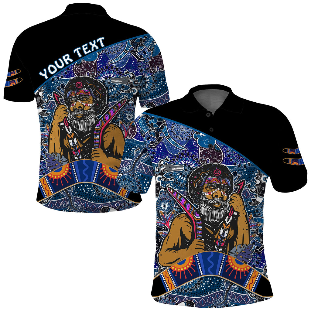 custom-personalised-australian-boomerang-polo-shirt-indigenous-australia-blue-graceful