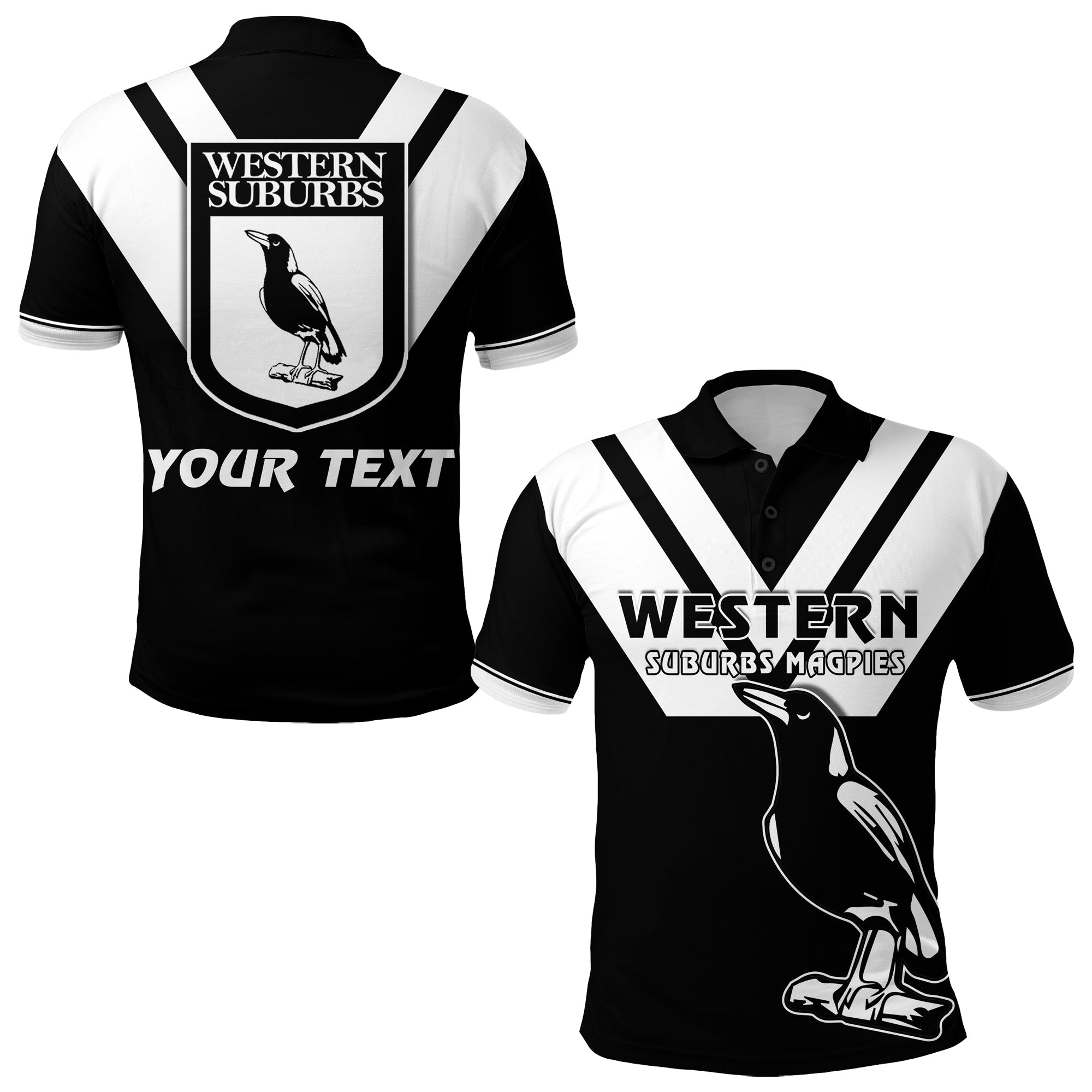 custom-personalised-western-suburbs-magpies-polo-shirt-the-one-and-only