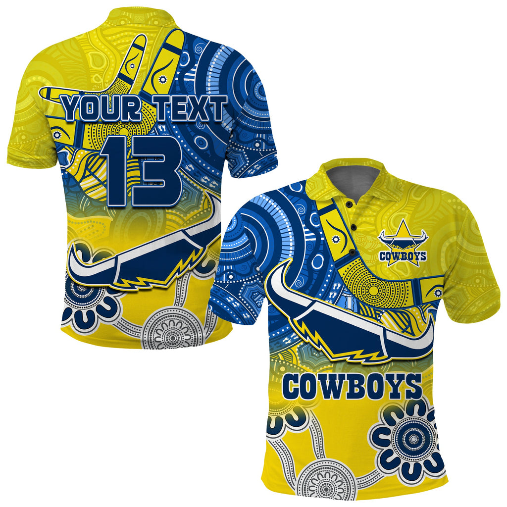 custom-text-and-number-cowboys-rugby-polo-shirt-aboriginal-boomerang-go-premiers-north-queensland
