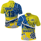 custom-text-and-number-cowboys-rugby-polo-shirt-aboriginal-boomerang-go-premiers-north-queensland