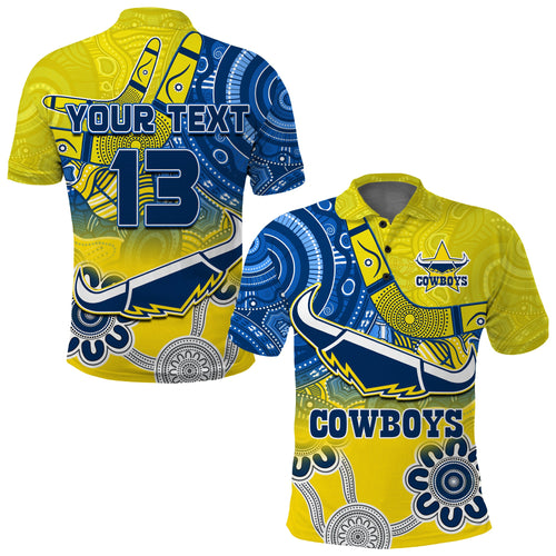 custom-text-and-number-cowboys-rugby-polo-shirt-aboriginal-boomerang-go-premiers-north-queensland