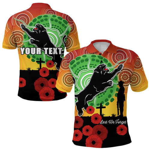 custom-personalised-panthers-anzac-day-polo-shirt-mix-indigenous-lest-we-forget