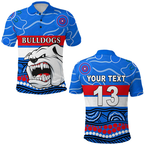 custom-personalised-bulldogs-indigenous-polo-shirt-western-football-custom-text-and-number