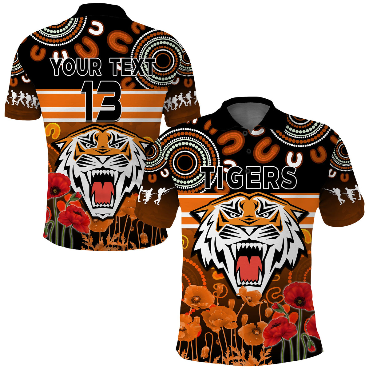 custom-text-and-number-wests-tigers-anzac-2022-polo-shirt-aboriginal-lest-we-forget