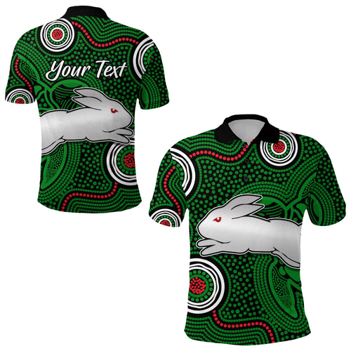 custom-personalised-rabbitohs-indigenous-polo-shirt-simple-green