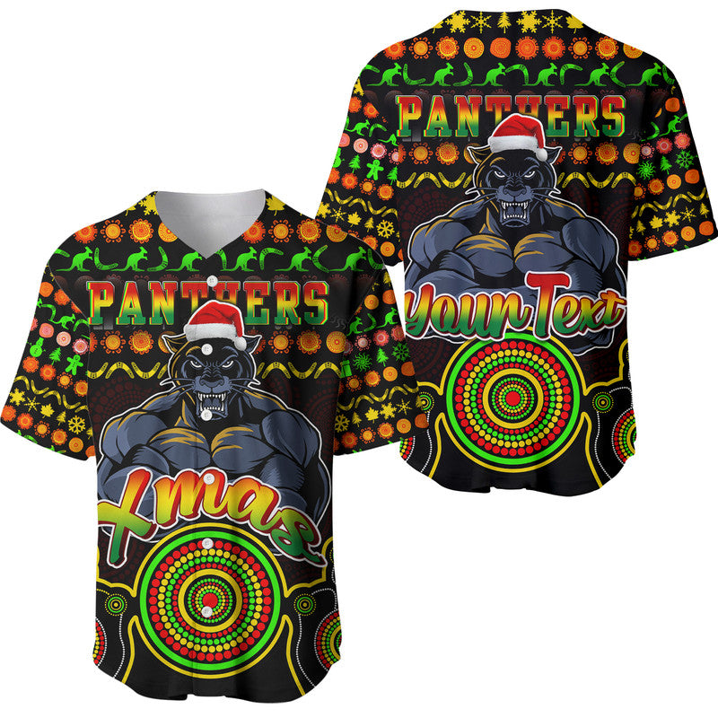 custom-personalised-panthers-christmas-vibe-with-aboriginal-dot-panting-style-baseball-jersey