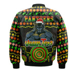 custom-personalised-panthers-christmas-vibe-with-aboriginal-dot-panting-style-bomber-jacket