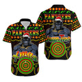 custom-personalised-panthers-christmas-vibe-with-aboriginal-dot-panting-style-hawaiian-shirt