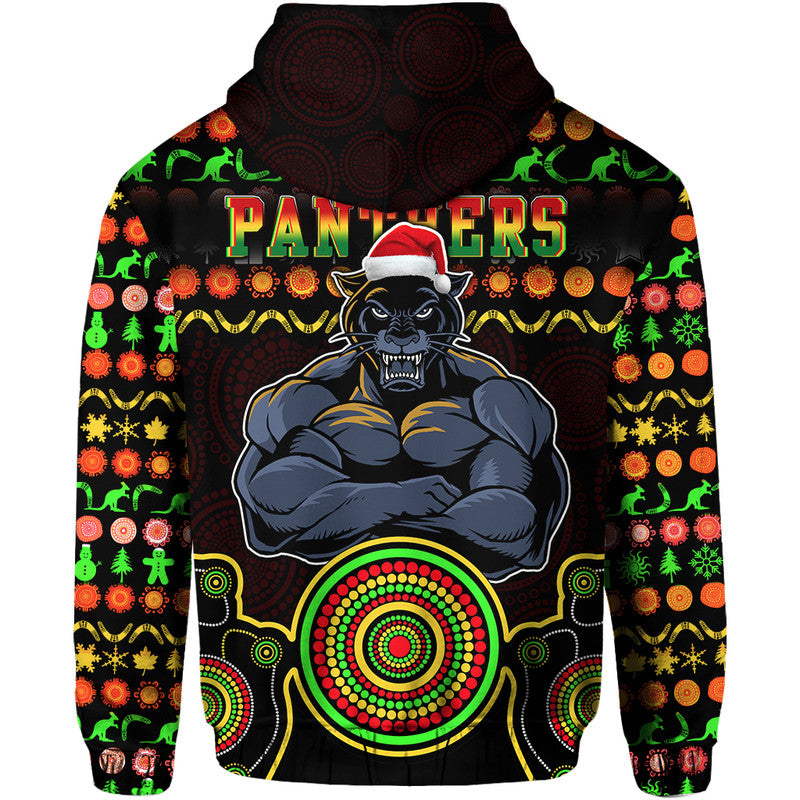 panthers-christmas-vibe-with-aboriginal-dot-panting-style-zip-up-and-pullover-hoodie