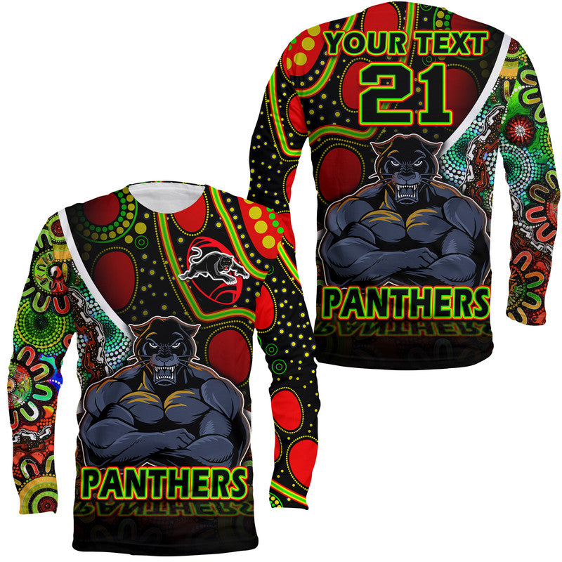 custom-personalised-penrith-panthers-long-sleeve-shirt-strong-panthers-legend-with-special-aboriginal-style