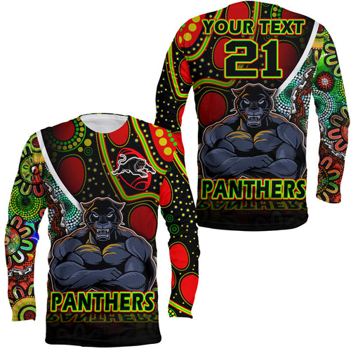 custom-personalised-penrith-panthers-long-sleeve-shirt-strong-panthers-legend-with-special-aboriginal-style