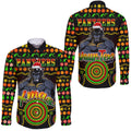 custom-personalised-panthers-christmas-vibe-with-aboriginal-dot-panting-style-hawaii-long-sleeve-button-shirt