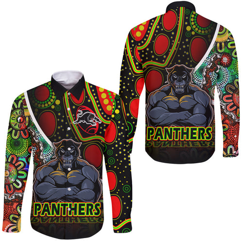 penrith-panthers-hawaii-long-sleeve-button-shirt-strong-panthers-legend-with-special-aboriginal-style