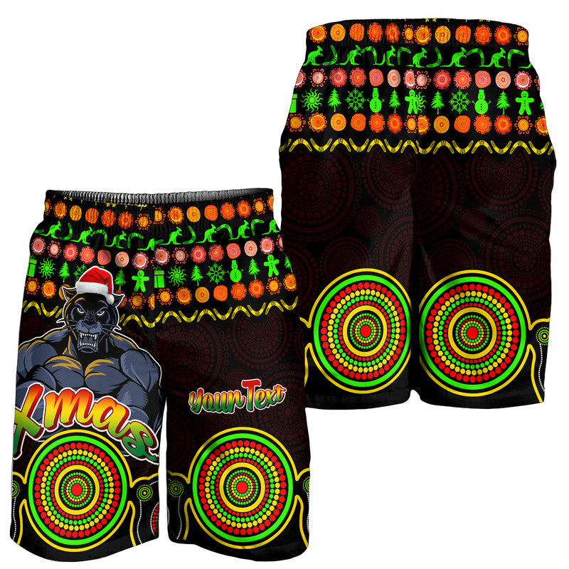 custom-personalised-panthers-christmas-vibe-with-aboriginal-dot-panting-style-men-short