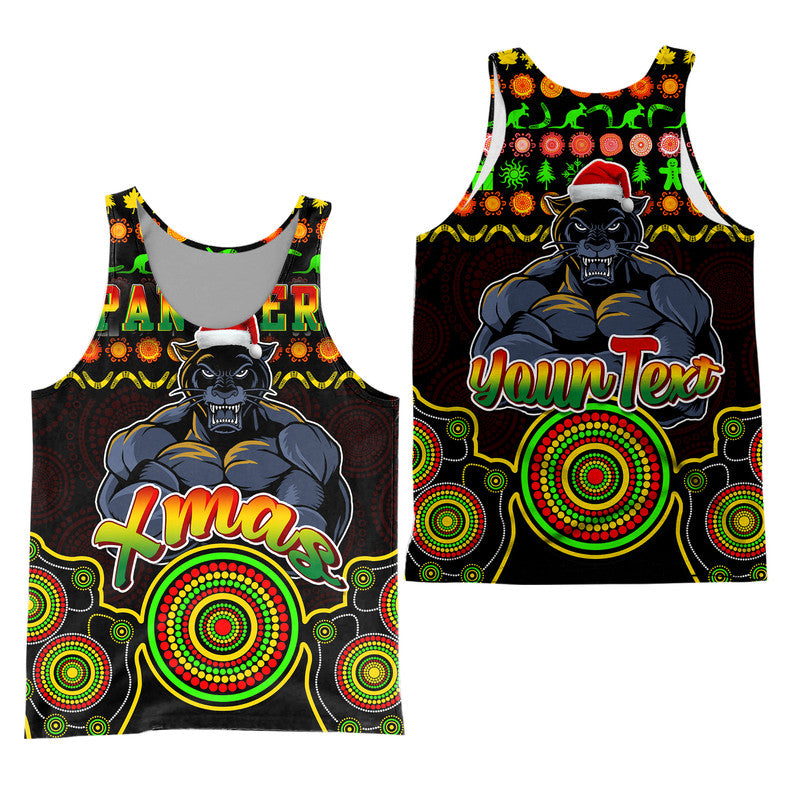 custom-personalised-panthers-christmas-vibe-with-aboriginal-dot-panting-style-men-tank-top