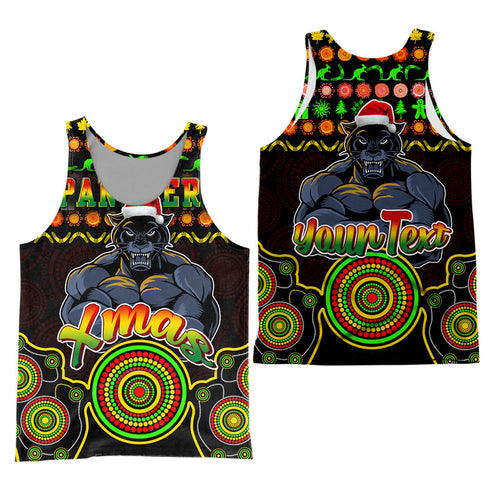 custom-personalised-panthers-christmas-vibe-with-aboriginal-dot-panting-style-men-tank-top