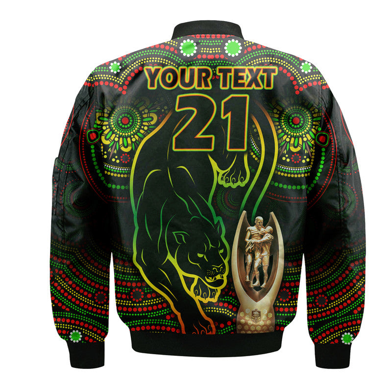 custom-personalised-penrith-panthers-rugby-bomber-jacket-black-crouching-panther-premiers-2022