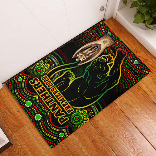 penrith-panthers-rugby-door-mat-black-crouching-panther-premiers-2022