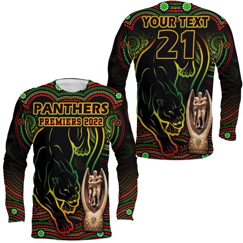 custom-personalised-penrith-panthers-rugby-long-sleeve-shirt-black-crouching-panther-premiers-2022