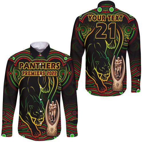 custom-personalised-penrith-panthers-rugby-hawaii-long-sleeve-button-shirt-black-crouching-panther-premiers-2022