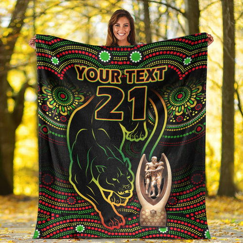 custom-personalised-penrith-panthers-rugby-premium-blanket-black-crouching-panther-premiers-2022