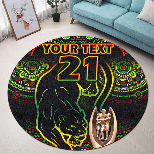 custom-personalised-penrith-panthers-rugby-round-carpet-black-crouching-panther-premiers-2022