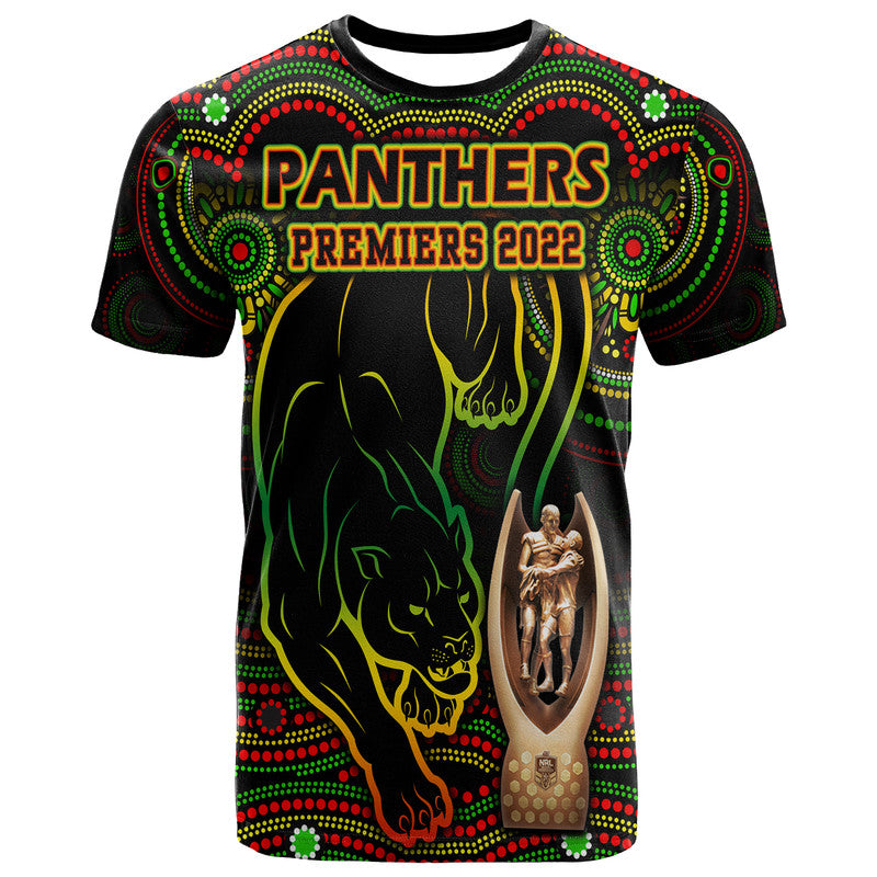 custom-personalised-penrith-panthers-rugby-t-shirt-black-crouching-panther-premiers-2022