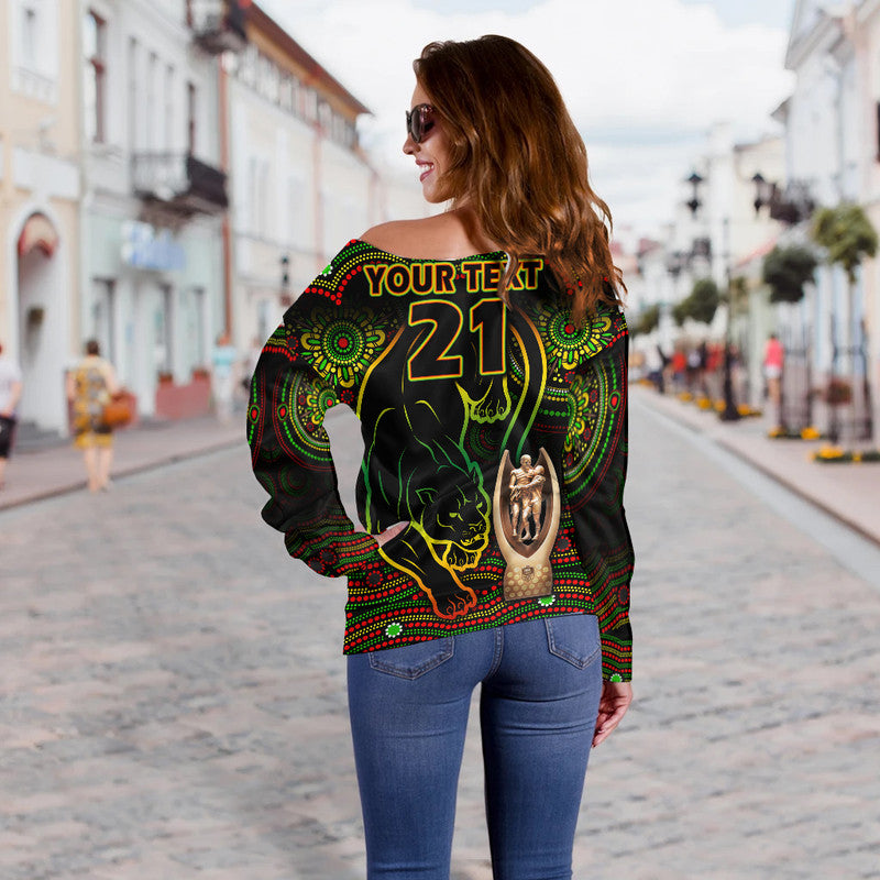custom-personalised-penrith-panthers-rugby-women-off-shoulder-sweater-black-crouching-panther-premiers-2022