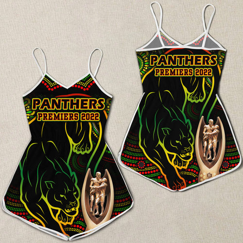 penrith-panthers-rugby-women-rompers-black-crouching-panther-premiers-2022