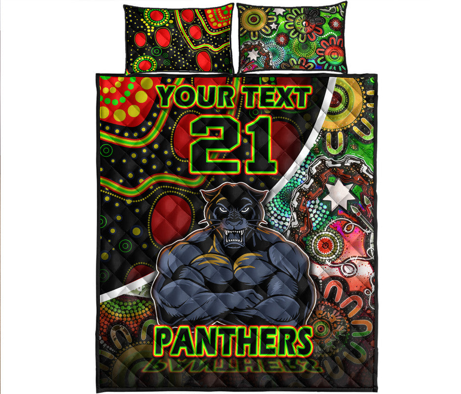 custom-personalised-penrith-panthers-quilt-bed-set-strong-panthers-legend-with-special-aboriginal-style