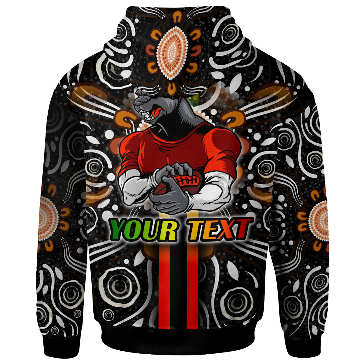 panthers-rugby-hoodie-custom-panthers-rugby-ball-aboriginal-indigenous-sport-style-hoodie