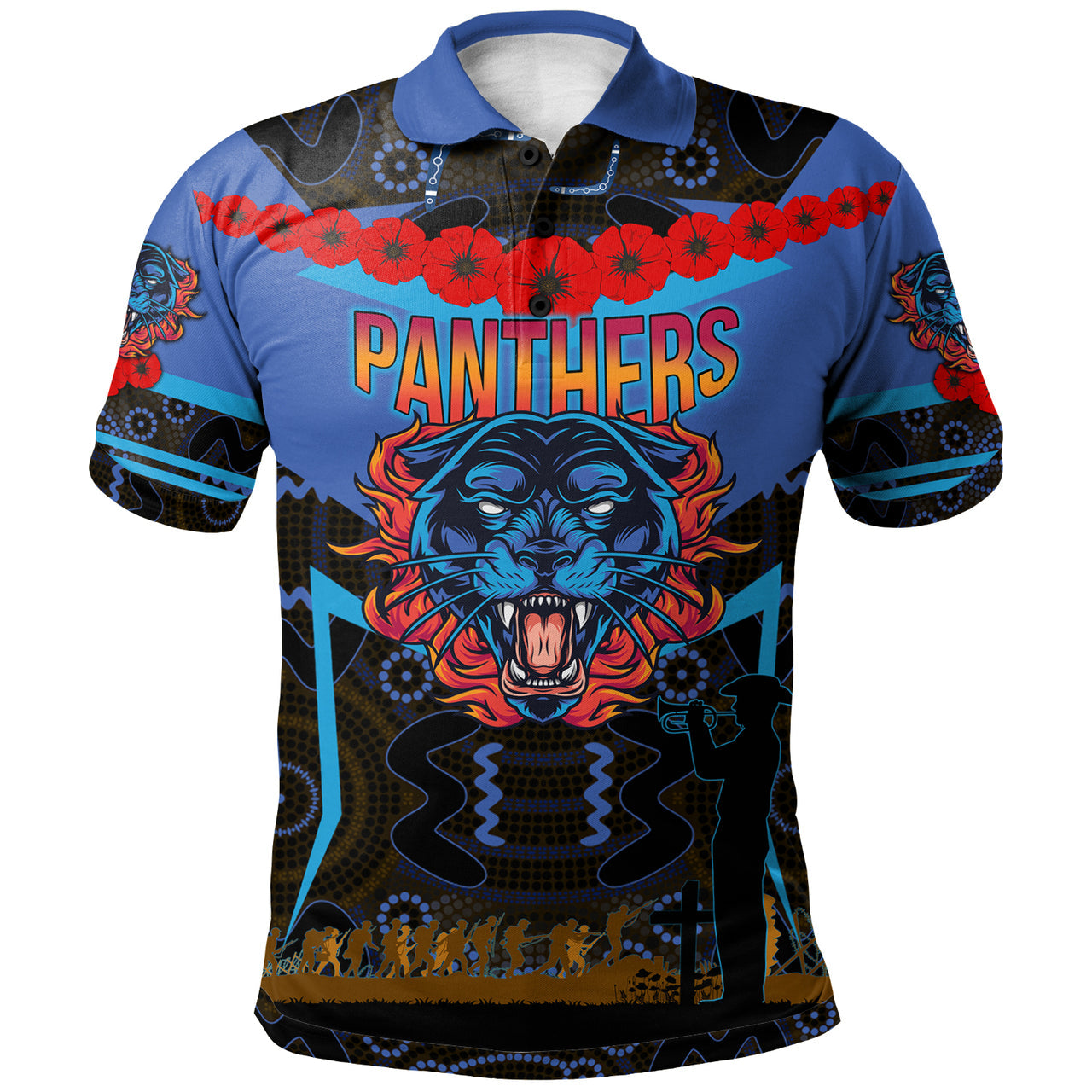 panthers-rugby-polo-shirt-custom-anzac-angry-panther-style-polo-shirt